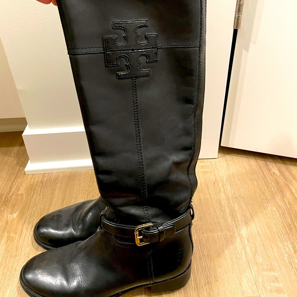 Tory Burch Black Leather Boots